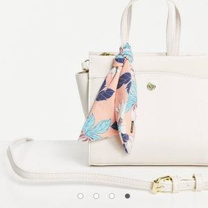 Steve Madden bolton crossbody bag with scarf in cream